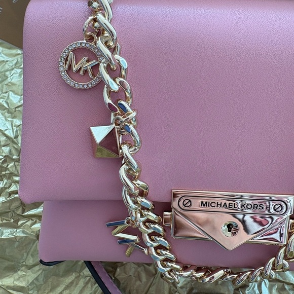 Michael Kors Cece Small Crossbody Bag with Gold Chain –Brand New Primrose color - Picture 6 of 16